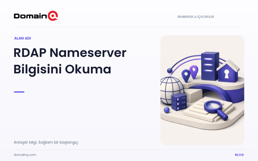 RDAP Nameserver Bilgisi Alan Adı Delegasyonuyla Nasıl Okunur? — DomainQ blog kapak görseli