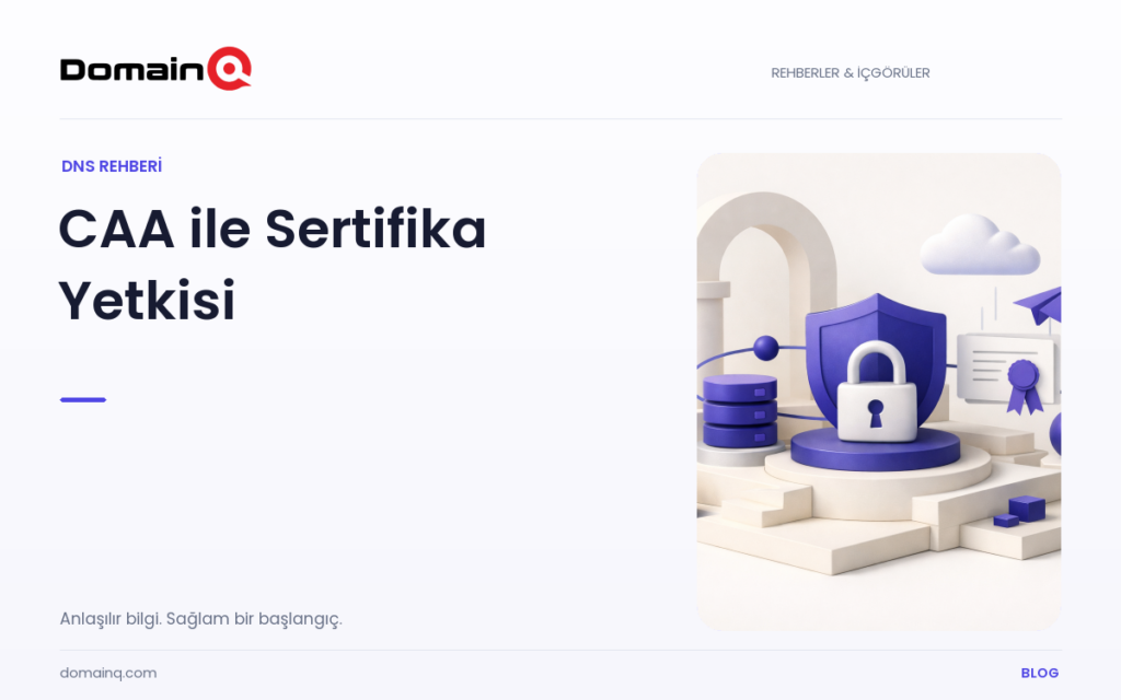 CAA Kaydı Sertifika Düzenlemesini Nasıl Sınırlar? — DomainQ blog kapak görseli
